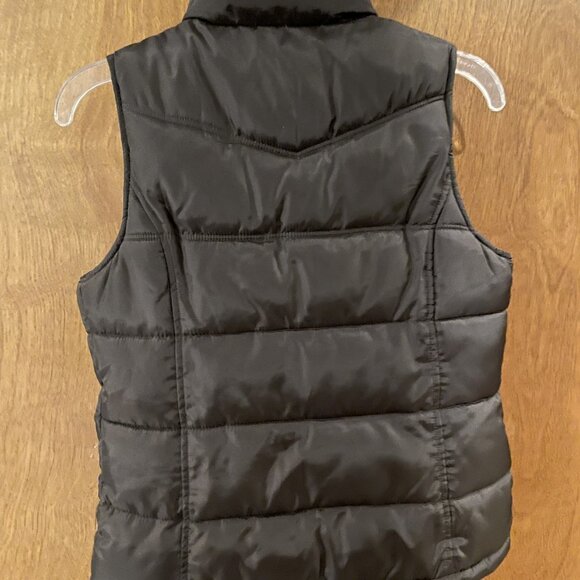Girls Old Navy Puffer Vest Dark Brown Size Medium 8 EUC Lined Super Cute - Picture 3 of 4
